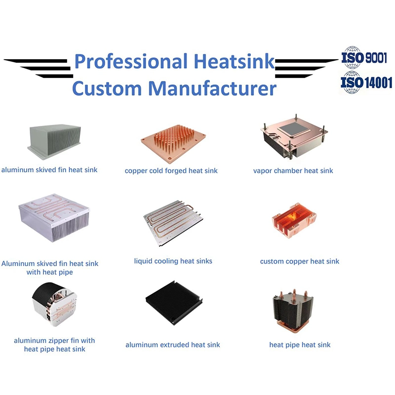 Customized Copper Zipper Fin and Plate Soldering Radiator for CPU