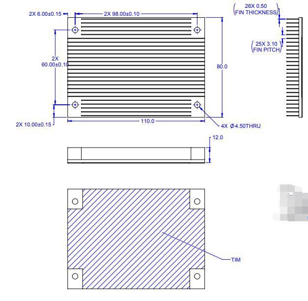 copper skived fin heatsink copper skived fin heatsink