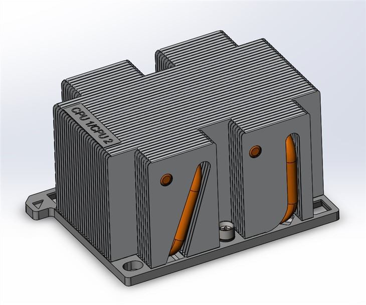 Intel Purley 2U CPU Heatsink