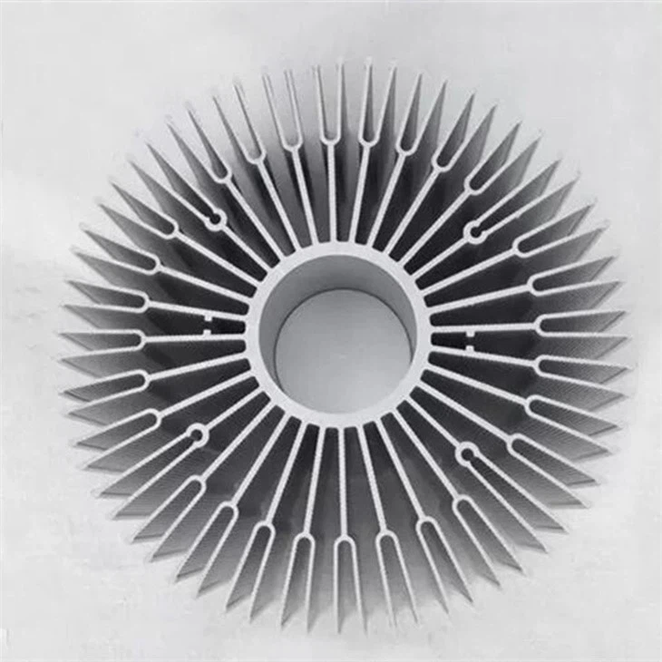 Aluminum Cylindrical Heatsink Extrusion
