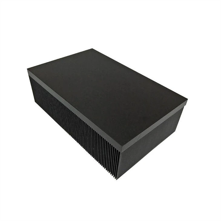 Aluminum Skiving And CNC Machining Heatsink With Black Anodizing