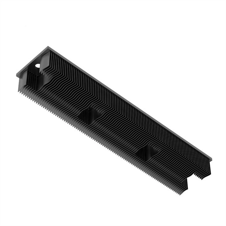 Aluminum Skiving And CNC Machining Radiator With Black Anodizing