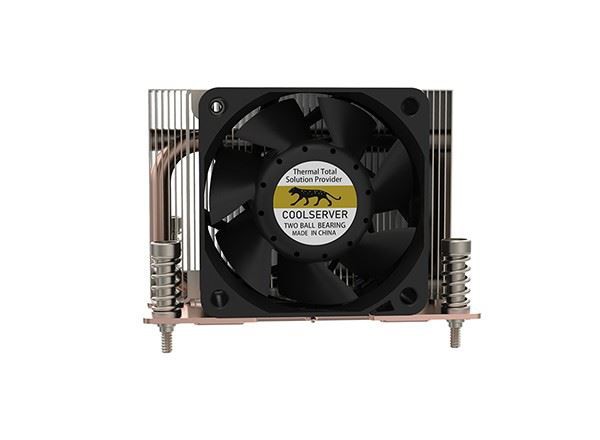 Aluminum Zipper Fin Copper Vapor Chamber 2U Server Active Heat Sink For LGA1700