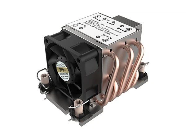 Aluminum Zipper Fin Heat Pipe CPU Cooler With Fan For LGA4189