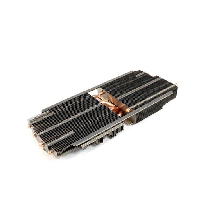 Aluminum Zipper Fin Heat Pipe GPU Heatsink