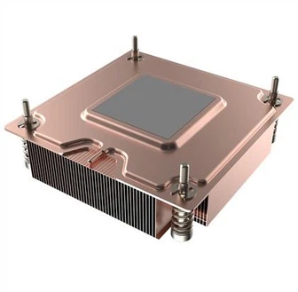 Aluminum Zipper Fin Copper Vapor Chamber Server CPU Heatsink