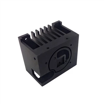 Black Anodized Aluminum Extruded Electronic Heatsink