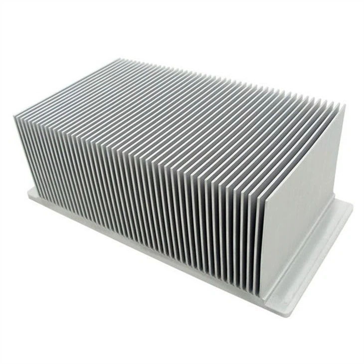 Large Aluminum Skived Fin Solar Inverter Heat Sink