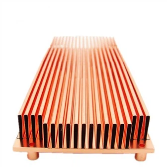 Copper Folded Fin Heat Sink For Electronics