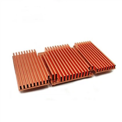 Copper Folded Fin Heat Sink With Heat Pipes